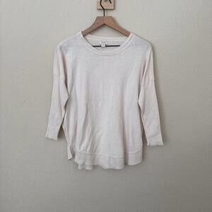 J.Crew Crew Neck Sweater Women’s S Cream Merino Wool